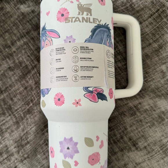 Stanley Eeyore Floral Tumbler with Pink and Purple Accents 40 oz - Picture 4 of 6